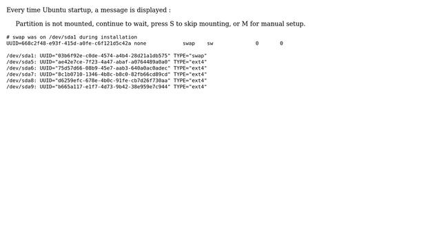Swap partition mount error смотреть онлайн