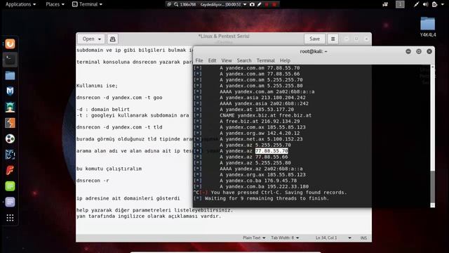 Kali Linux DNSRECON Kullanımı - Y4K4L4 смотреть онлайн