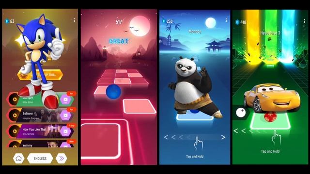 Sonic - Toy Story Woody - Kung Fu Panda - Cruz Ramirez ✅ Tiles Hop EDM Rush! смотреть онлайн