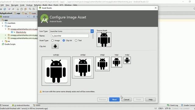 How to change app icon - Android Studio Tutorial смотреть онлайн