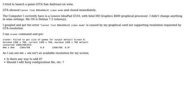 Unix & Linux: How can I add additional resolution for my screen? смотреть онлайн