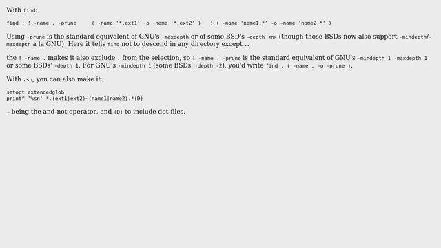 How to find files with specific extensions, while excluding some names in the current directory... смотреть онлайн