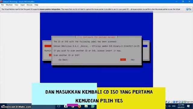 Tutorial Install Debian di Virtual Box dengan menggunakan 3 file iso. смотреть онлайн