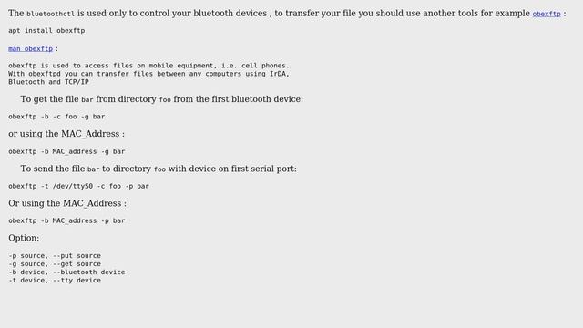 Unix & Linux: Send and recieve files via bluetoothctl on Debian jessie (2 Solutions!!) смотреть онлайн
