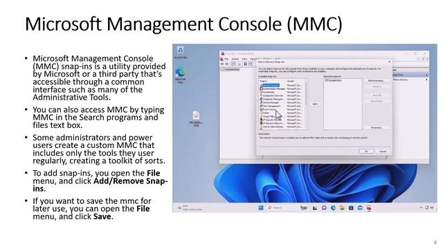 CompTIA A+ 05-02g Windows Tools Part 7 - Using Microsoft Management Console and Computer Management смотреть онлайн