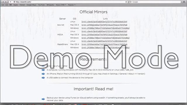 How to Jailbreak Evasi0n- iOS firmwares 6.0, 6.0.1, 6.0.2, and 6.1 смотреть онлайн