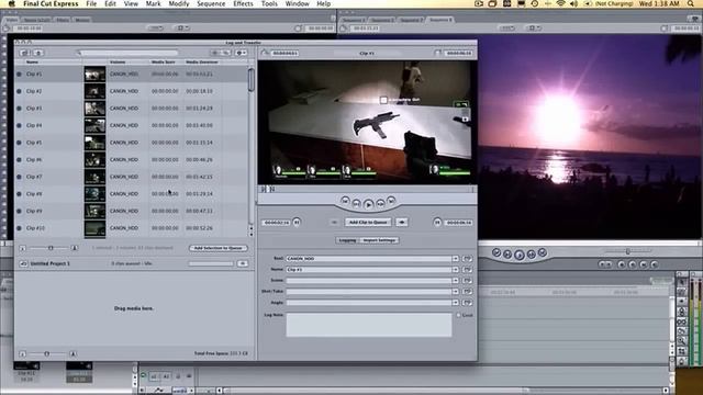 FCE Final Cut Express - AVCHD Import - Canon HG10 смотреть онлайн