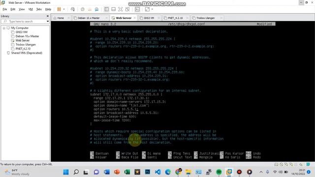 KONFIGURASI DHCP SERVER DI DEBIAN 10 смотреть онлайн