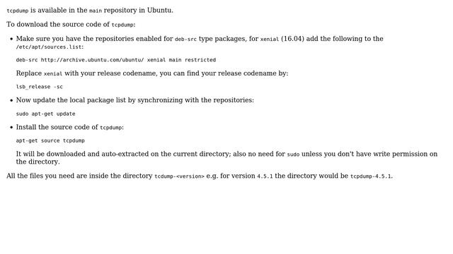 Ubuntu: Is it possible to see tcpdump real source code? (2 Solutions!!) смотреть онлайн