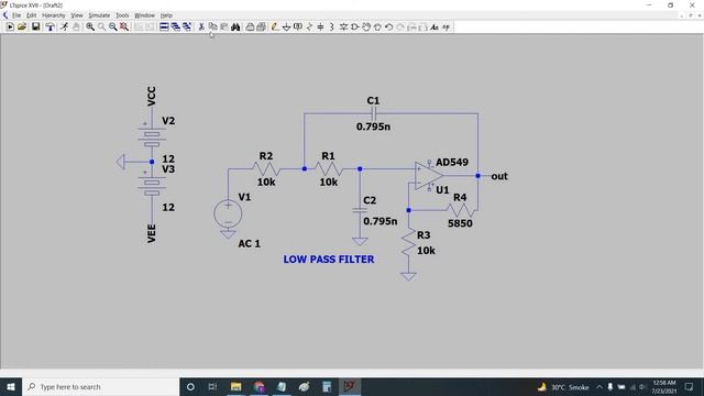 Sallen Key Band Pass Filter Simulation using LTSpice смотреть онлайн