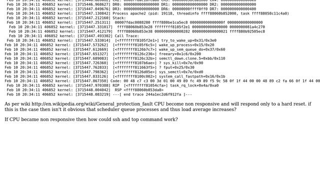 DevOps & SysAdmins: general protection fault: 0000 [#1] SMP ,load average 44 on 16 core cpu смотреть онлайн