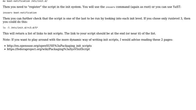 Unix & Linux: How to run my script after SuSE finished booting up? (5 Solutions!!) смотреть онлайн