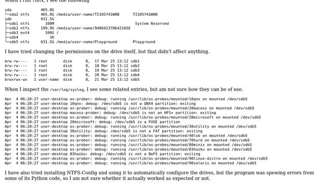 Unix & Linux: NTFS Logical Drives Permission Denied смотреть онлайн