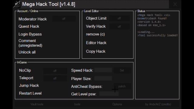 Geometry Dash 2.113 Hack Tool [Mega Hack](+Download) смотреть онлайн