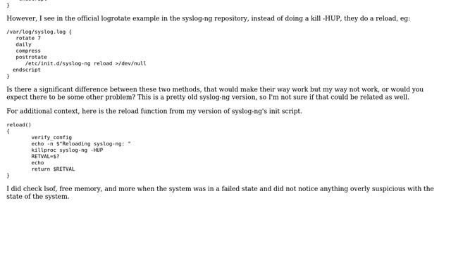 DevOps & SysAdmins: syslog-ng 3.2.5 server stops receiving data, possibly related to logrotate смотреть онлайн