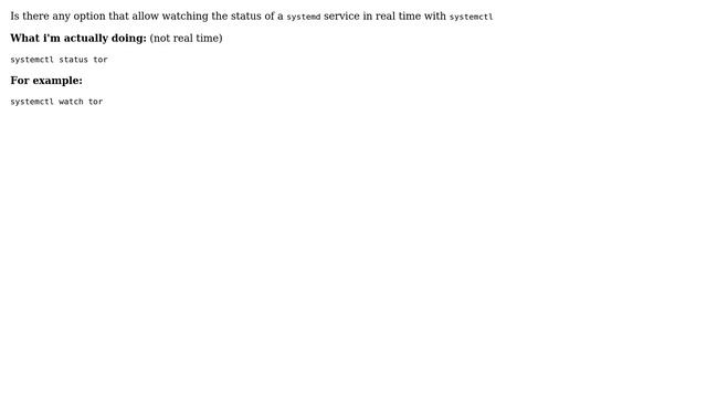Unix & Linux: Watch systemd service status with systemctl смотреть онлайн