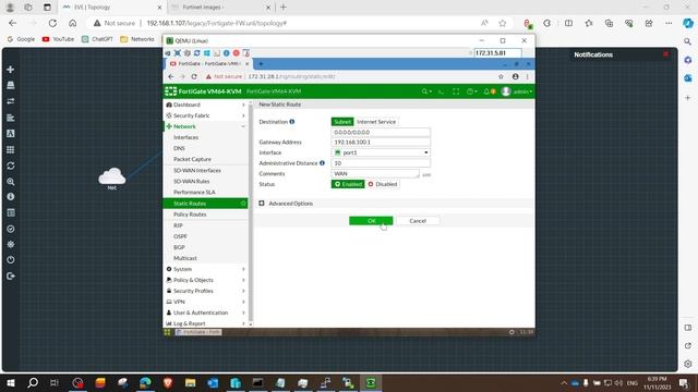 Linux client FortiGate to internet on eve-ng (Hyper-v) смотреть онлайн