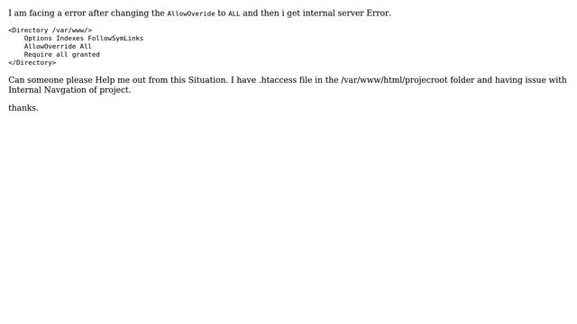 DevOps & SysAdmins: Internal server error after chaning the Allow override in Apache.conf (Ubuntu) смотреть онлайн