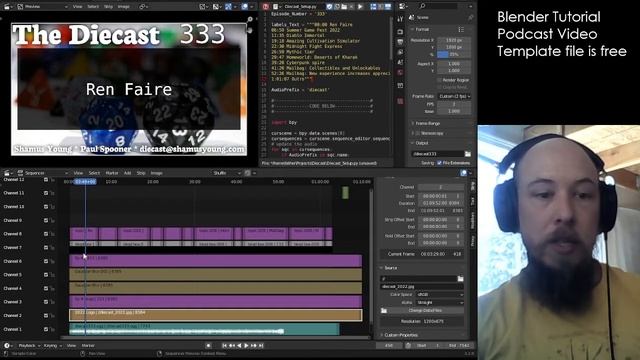 Blender Video Editing Workflow for Podcast (Diecast) Cuts processing time to less than a quarter. смотреть онлайн