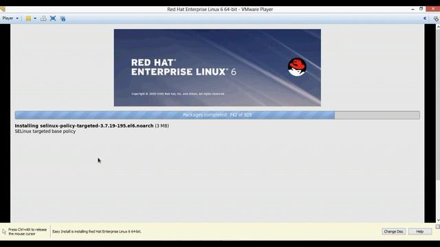 Installing Redhat linux 6 in Windows 8 using VMWare смотреть онлайн