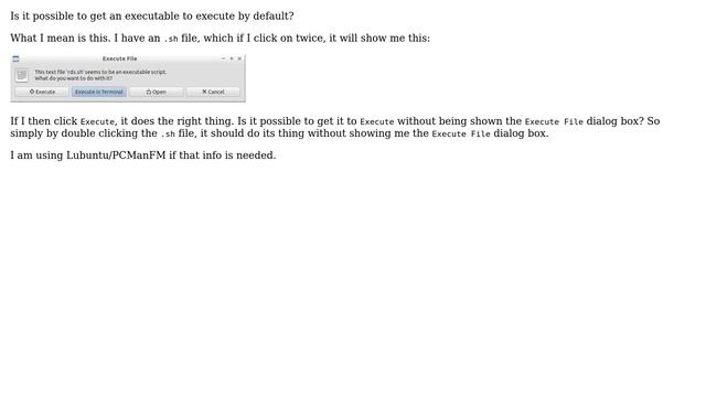 Unix & Linux: Default to "Execute" when double-clicking on a shell script in PCManFM смотреть онлайн
