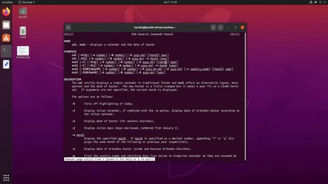 man Command in Linux смотреть онлайн