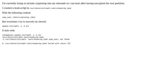 Unix & Linux: copy_exec command not found when executing update-initramfs смотреть онлайн