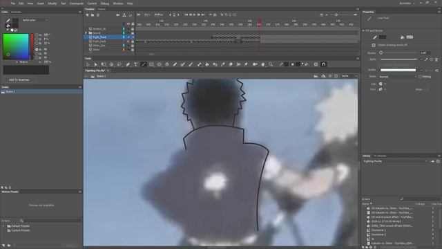 Naruto - Kakshi vs Obito | Adobe Animate CC 2019 | Simple Tracing Animation | LIVE [1080p60] смотреть онлайн