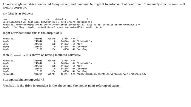 DevOps & SysAdmins: debian unable to automount partition at boot смотреть онлайн