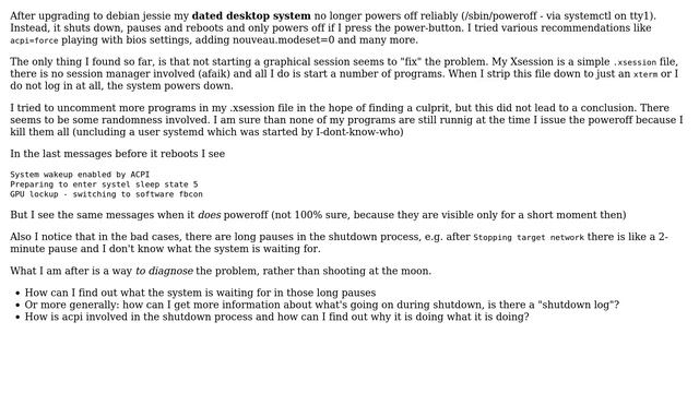 Unix & Linux: System does not poweroff - how to diagnose смотреть онлайн