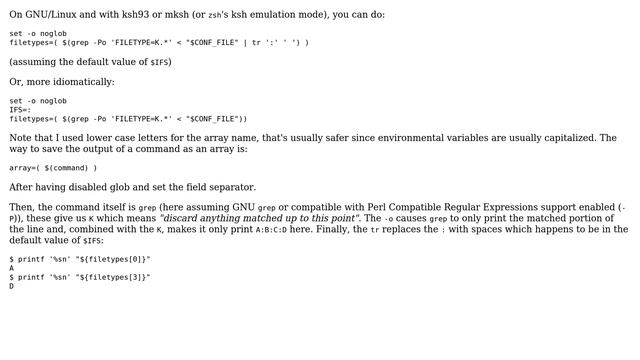 Unix & Linux: Save the matches of grep as an array (3 Solutions!!) смотреть онлайн
