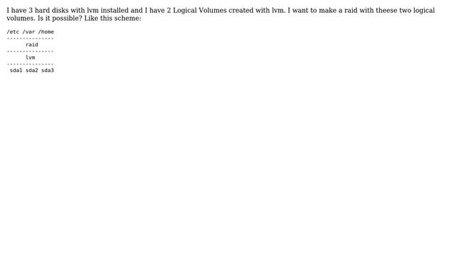 How to set raid on lvm in Debian? смотреть онлайн