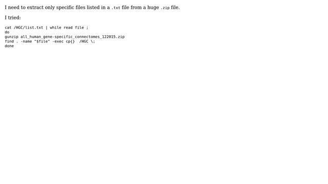 Unix & Linux: Extract some files from a huge zip file listed in a text file in Linux смотреть онлайн
