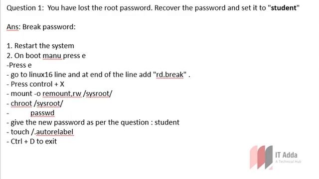 root password break redhat 7 8 linux смотреть онлайн