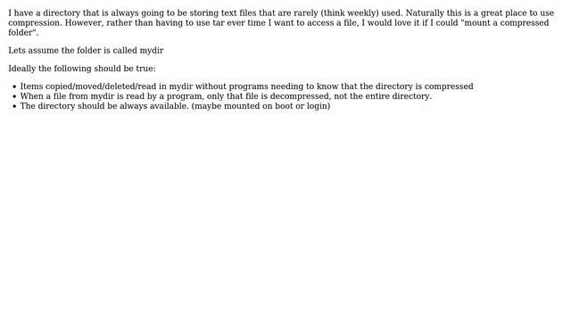 Unix & Linux: On the Fly Compression for a Directory смотреть онлайн