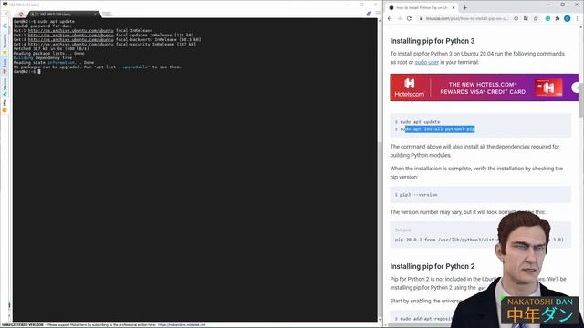 Linux(Ubuntu20.04)にコマンドラインからpipインストールする смотреть онлайн