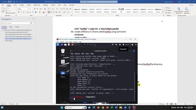 CIS27 Unit 3 Lab: FTP Server Configuration and Port Scanning in Kali Linux смотреть онлайн