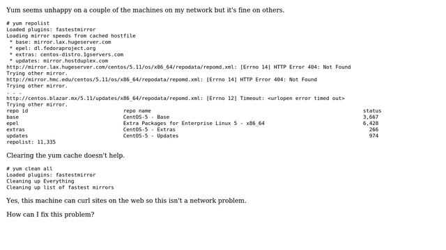 DevOps & SysAdmins: yum is not finding any mirror sites смотреть онлайн