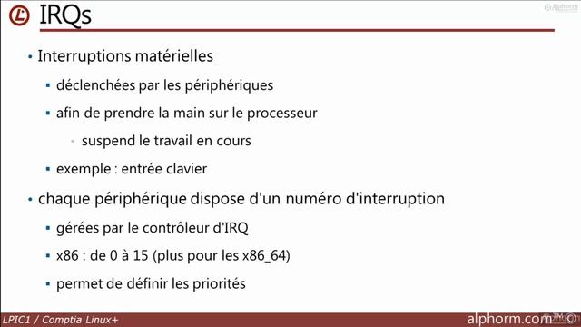 LPIC1 Comptia Linux+ : 06.01. Introduction théorique BIOS, Ports, IRQ et DMA смотреть онлайн