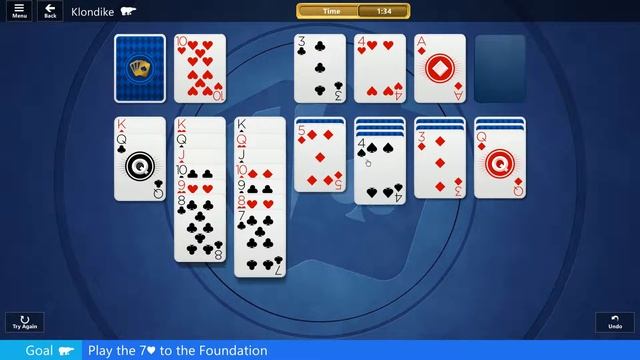 ᐈ KLONDIKE SOLITAIRE - 10 June 2019 - Microsoft Solitaire Collection (7-Hearts to the foundation) смотреть онлайн