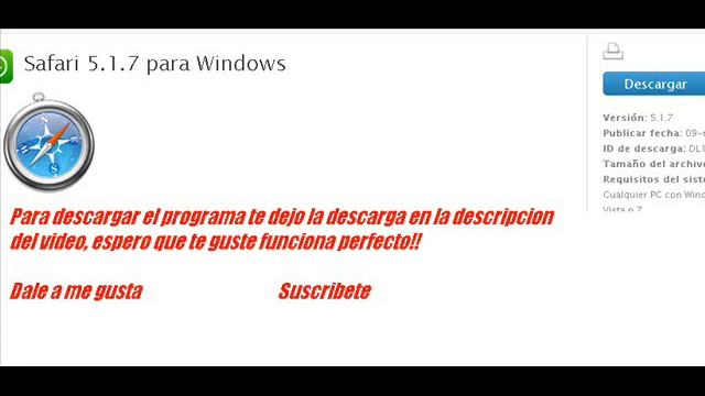 Descargar Safari En Español Para Windows 8 смотреть онлайн