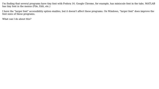 Unix & Linux: Tiny font on Fedora 16 смотреть онлайн