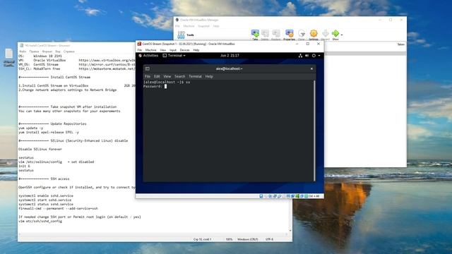 #0 Install CentOS Stream and basic setup (updates, dis. SELinux, act. SSH) смотреть онлайн