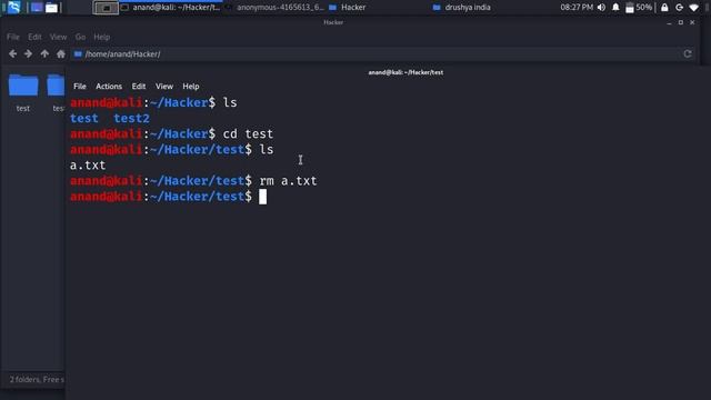 Rm commands in linux ||basic linux commands || remove file in kali linux || delete file command смотреть онлайн