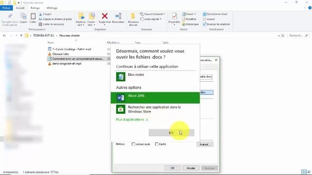 Comment changer le logiciel d'ouverture d'un document смотреть онлайн