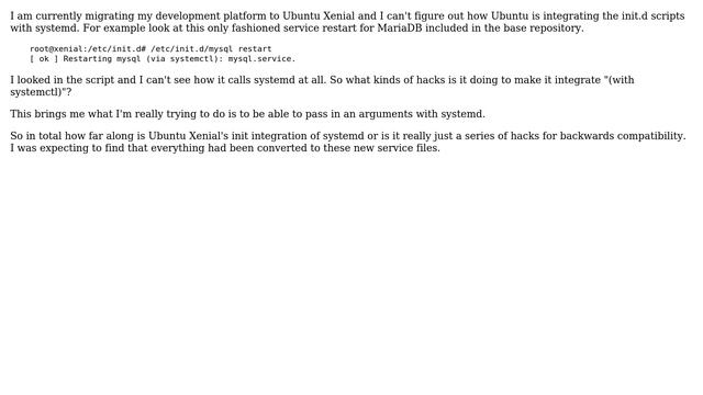 Ubuntu: I can't figure out how systemd integrates on Ubuntu 16.04 смотреть онлайн