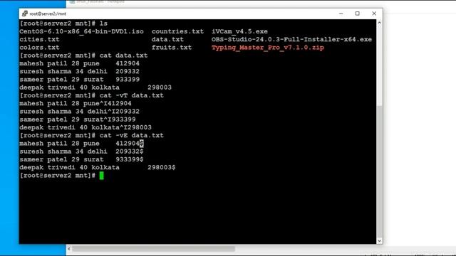 Linux commands tutorial in Hindi - cat command : display file & it's contents смотреть онлайн