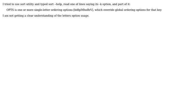 Unix & Linux: Ask for detail explanation on sort utility option смотреть онлайн