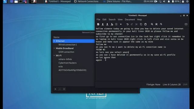 How to permanently delete your network profile in Kali Linux 2020 смотреть онлайн