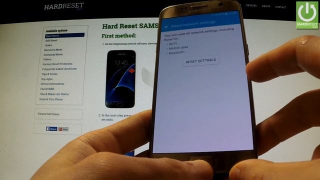 How to Reset Network Settings in SAMSUNG G930F Galaxy S7 смотреть онлайн
